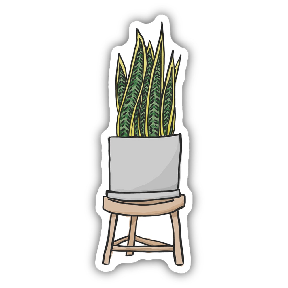 Stickers Northwest, Stickers, Art & School, 3", Snake Plant Planter, 521402